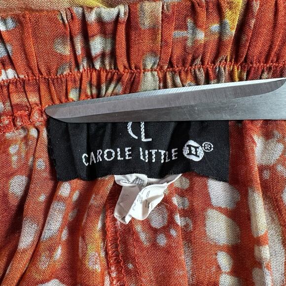 Vintage Carole Little Size 20-22 Orange Top Maxi Skirt Set Boho Peasant Cottage - Picture 11 of 12